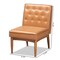 Baxton Studio Riordan Mid-Century Modern Tan Faux Leather and Walnut Brown Finished Wood Dining Chair 186-11362-Zoro - alternate 4
